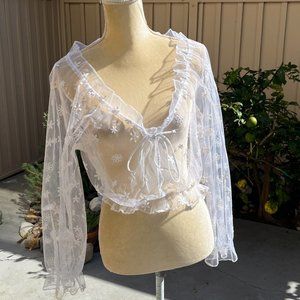 For Love and Lemons Claudia tulle blouse